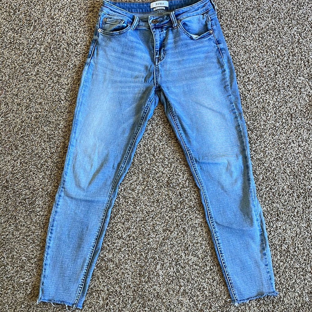 PISTOLA Arielle Skinny Scissor Cut Hem Jean, Size 29